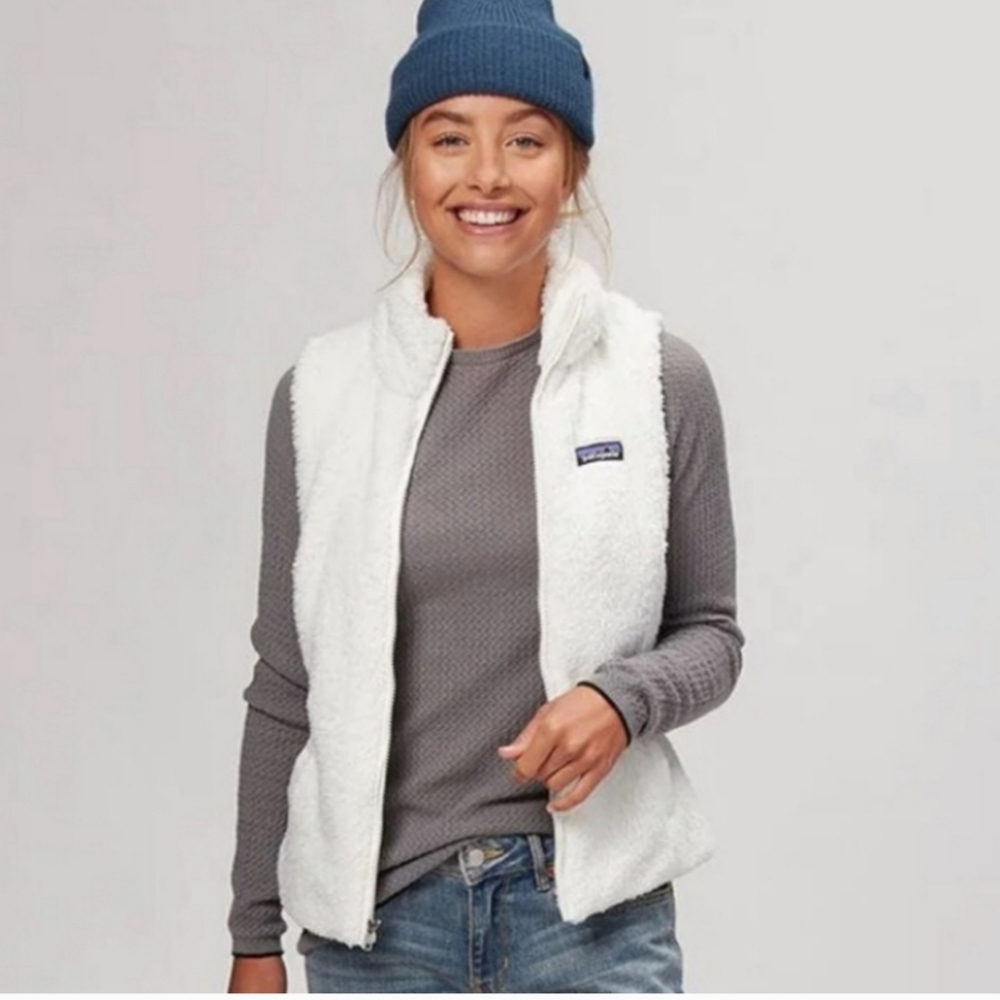 Patagonia White Sherpa Fleece Vest